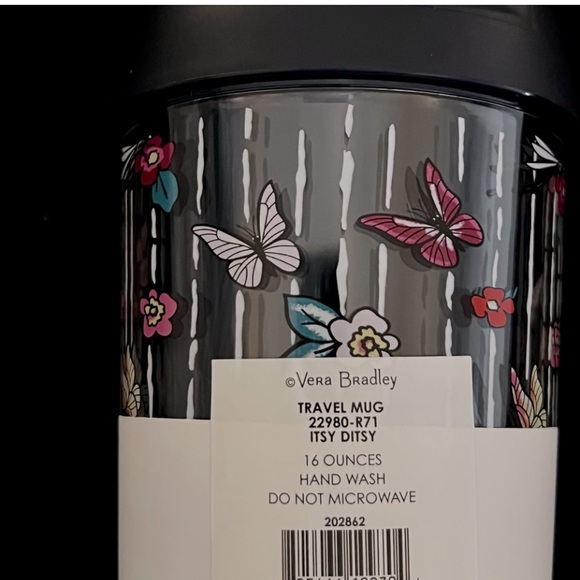 NWT Vera Bradley Itsy Ditsy travel mug - Picture 3 of 6